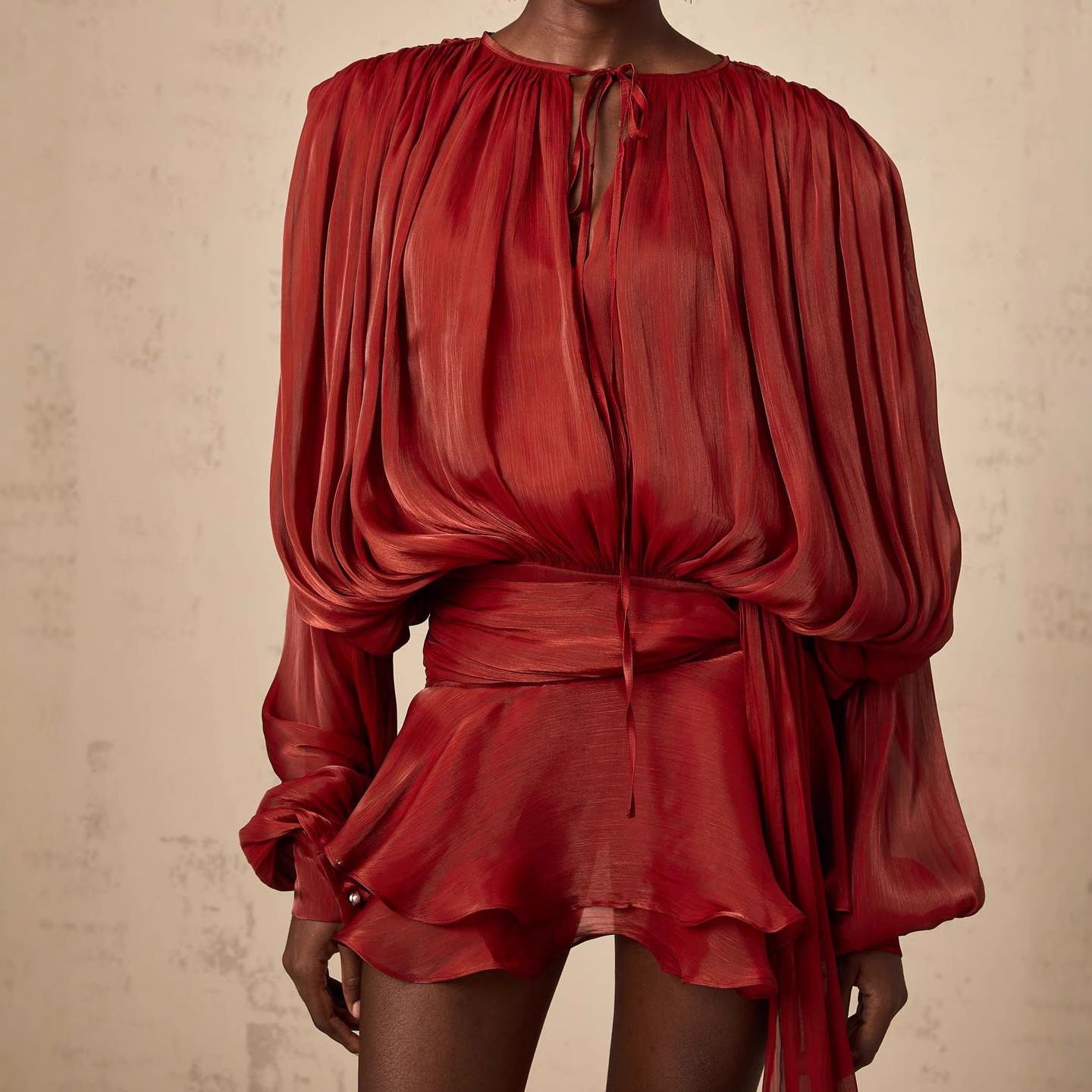 Sleeve Dress Fashion Loose Bright Yarn Dresses