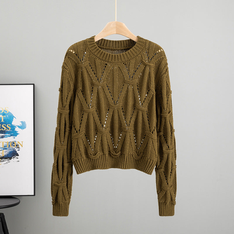 Women's Twist Thread Thermal Thickened Korean Style Knitted Women's Sweater
