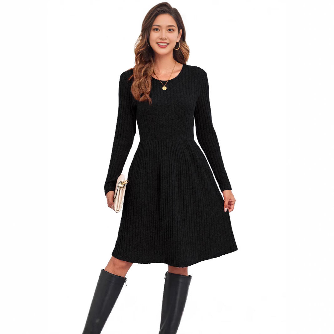 Cool Women's Striped Round Neck Knitted Sweaters