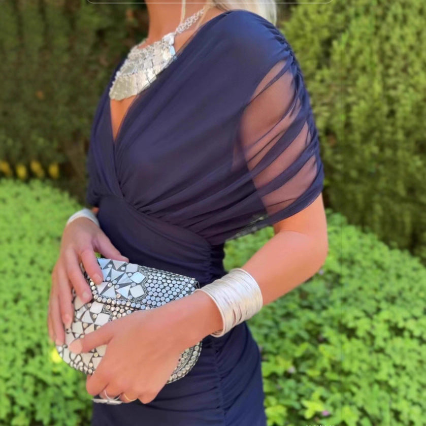 Women's Trendy Chiffon Printed Tube Dress Dresses