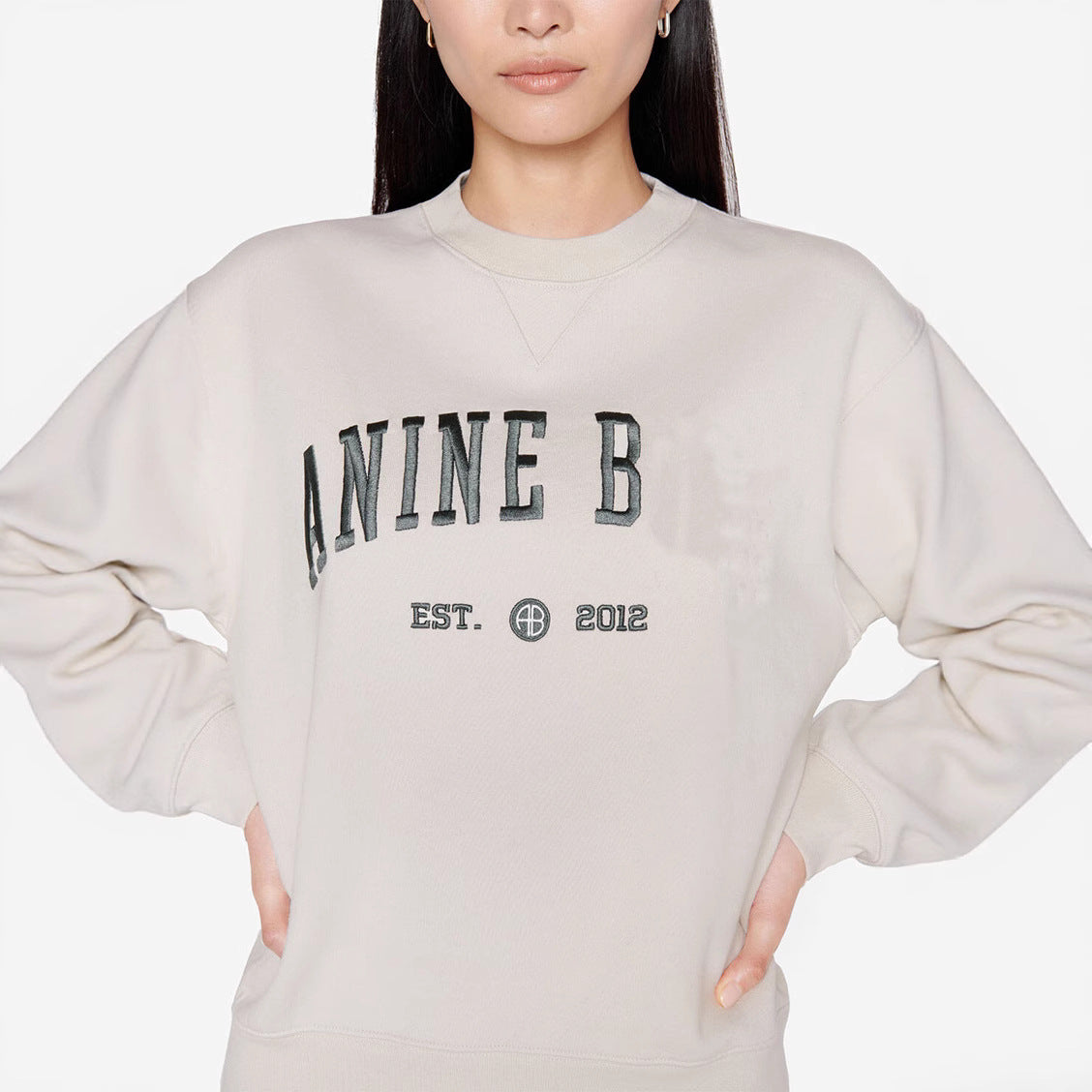 Women's American Niche Letter Embroidery Sweatshirt Lining Sweaters