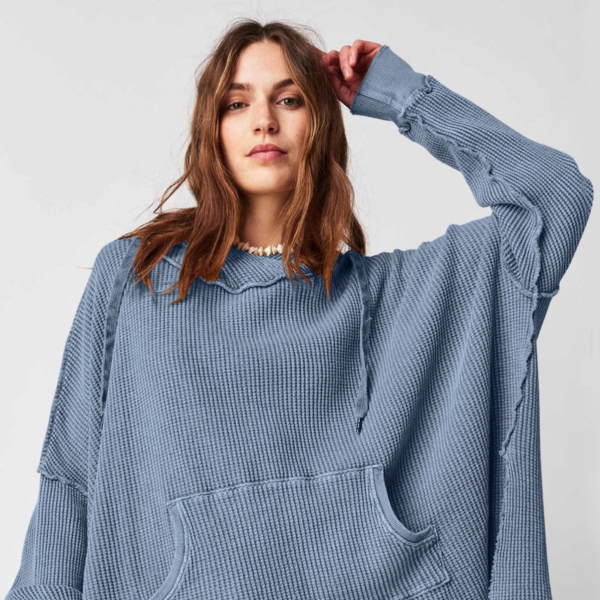 Women's Autumn Loose Trendy Solid Color Hoodie Coats