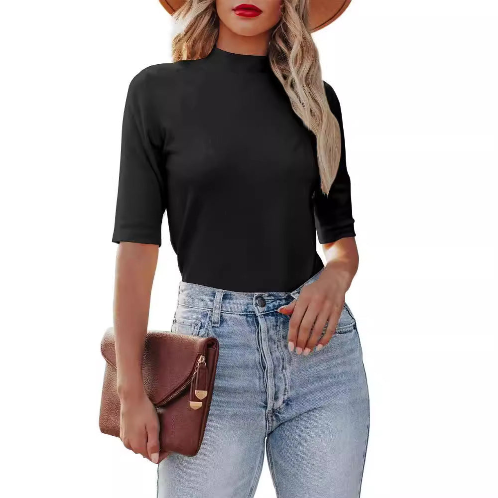 Women's Knitted Tight Stretch Sexy Formal Casual Blouses