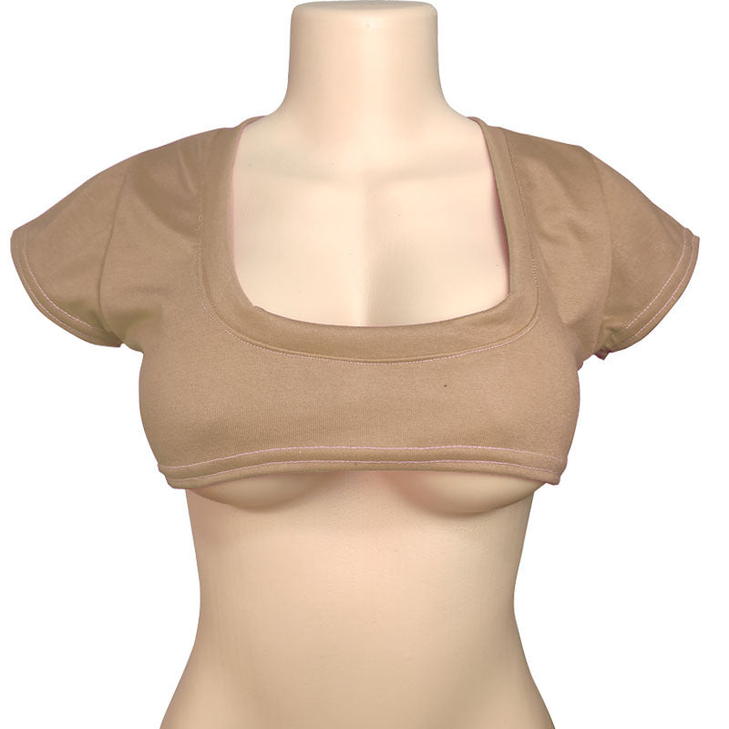 Round Neck Ultra Navel T-shirt Sexy Blouses