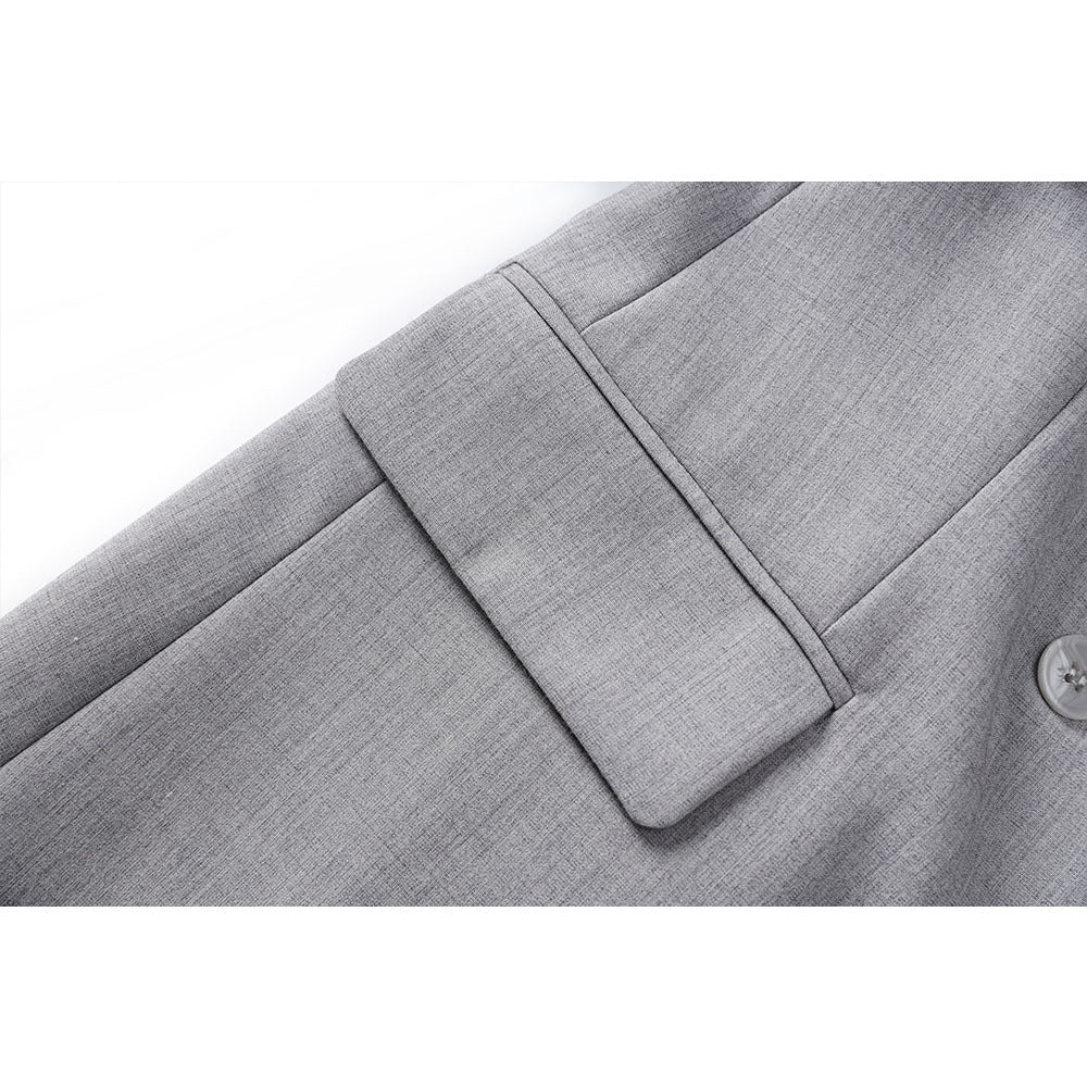 Women's Gray Beading Western Style Slimming Blazers