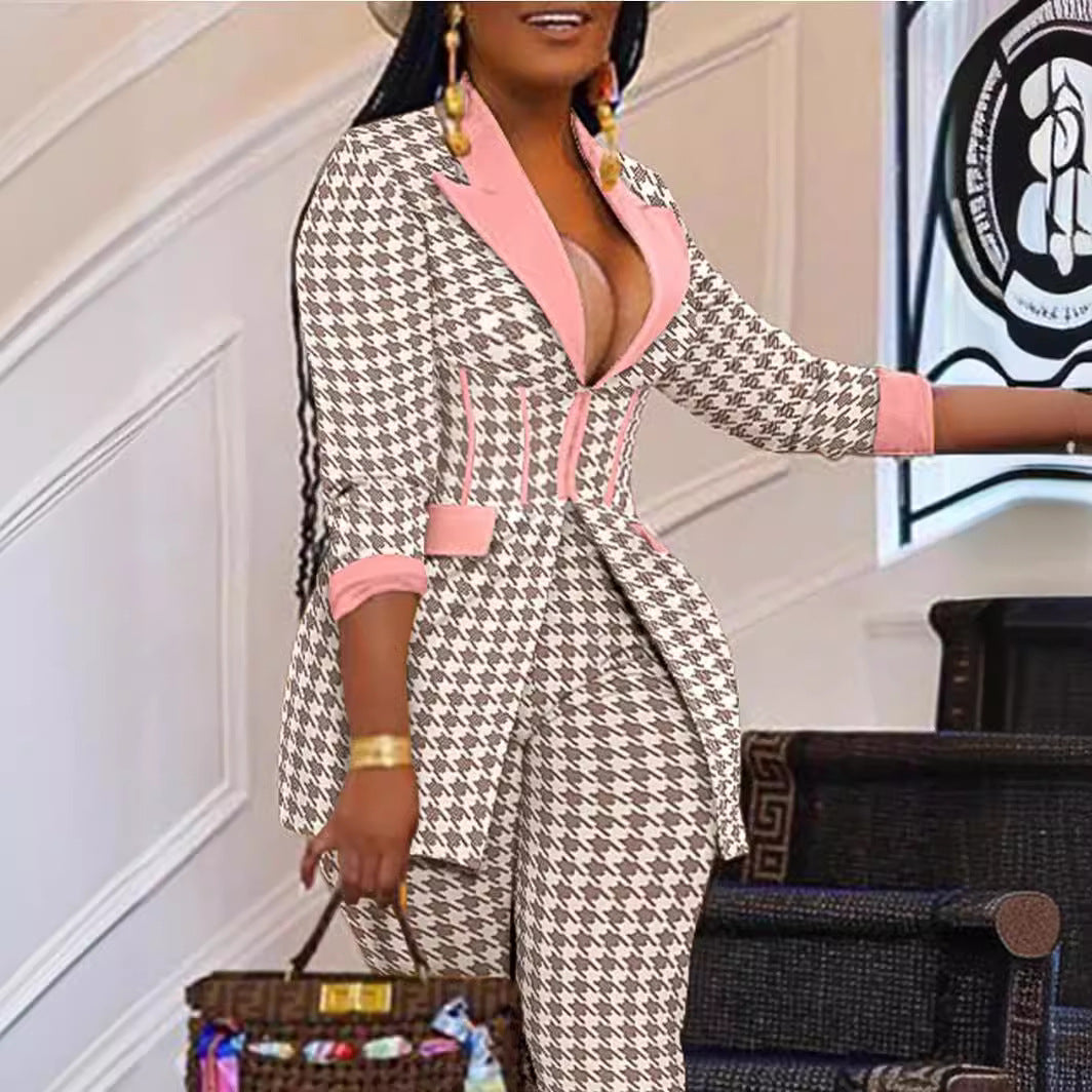 Cool Elegant Green Fruit Collar Two-piece Suits