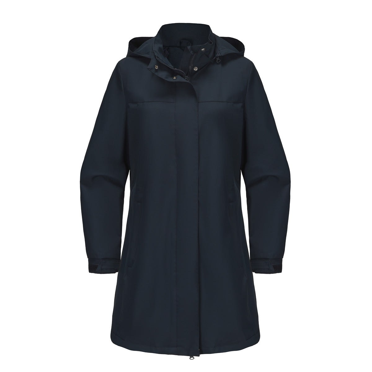 Women's Waterproof Windbreaker Solid Color Long Sleeve Coats