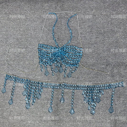 Beaded Hot Halter Outer Underwear Body Suits