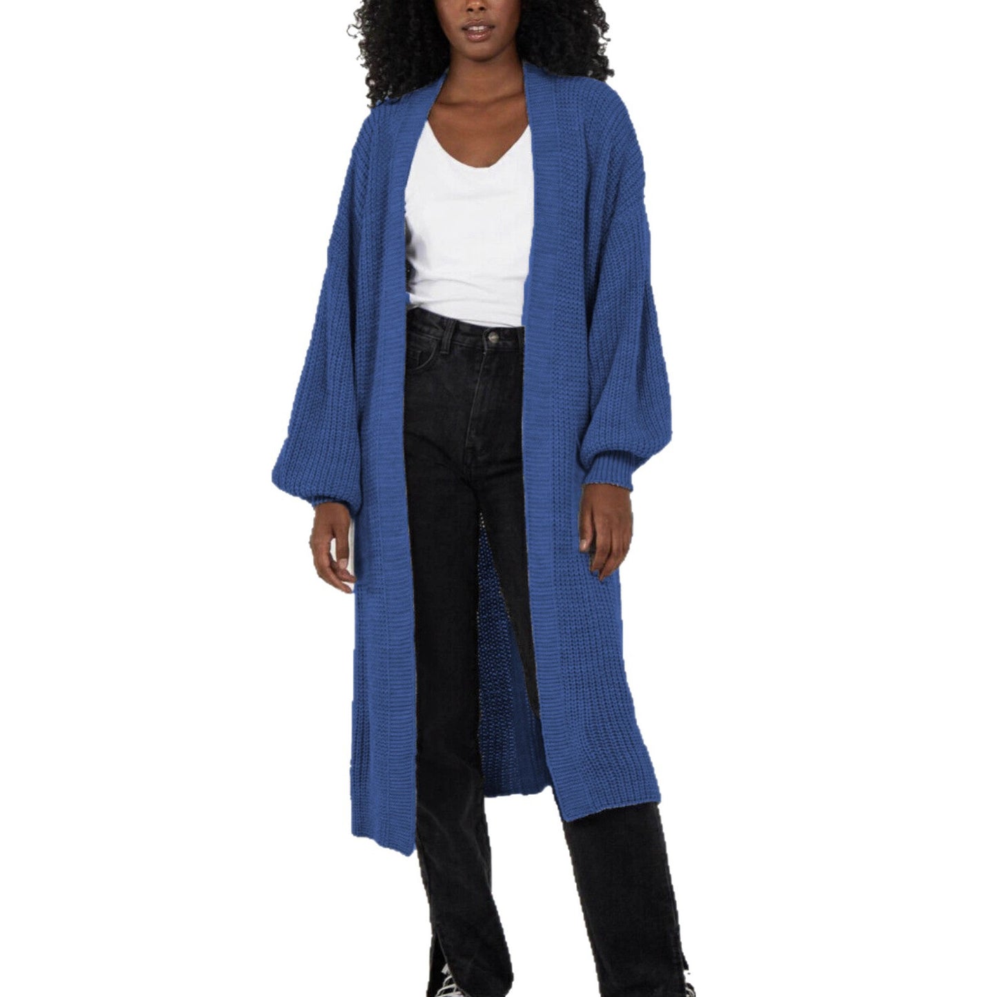 Large Long Sleeve Casual Solid Color Knitwear