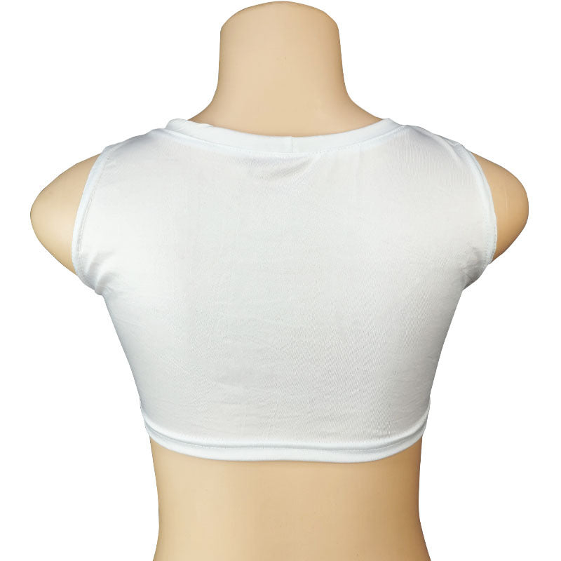 Round Neck Ultra Sleeveless T-shirt Sexy Bandeau Navel Knitted Blouses