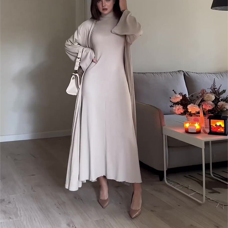 Temperament High Collar Casual Loose Solid Color Suits