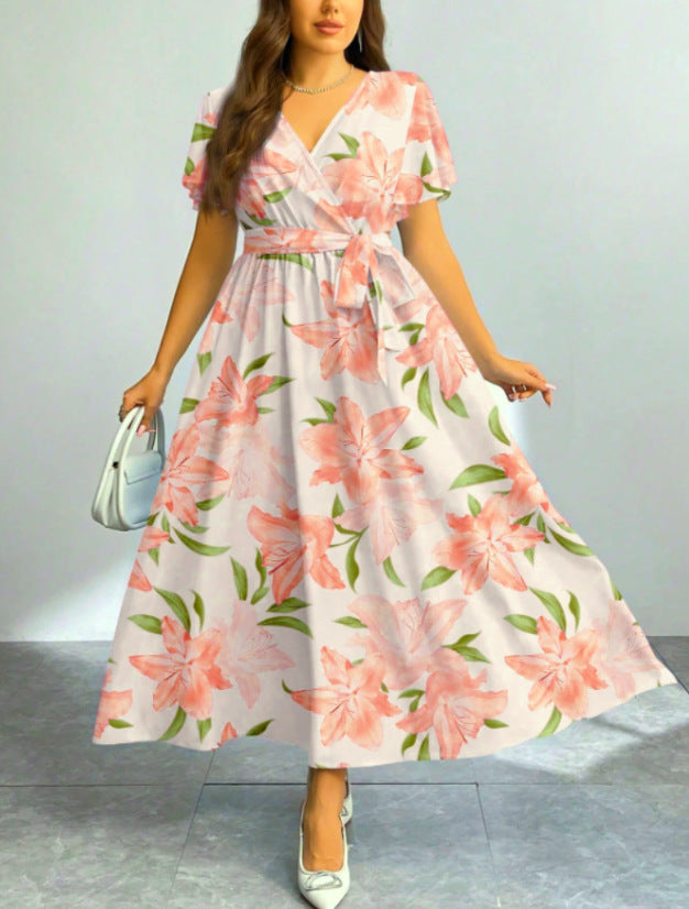 Attractive Classy Printed Summer Holiday Floral Dress