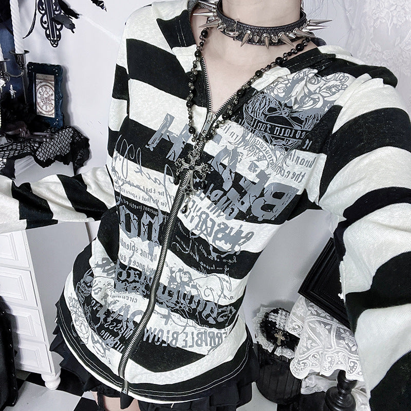 Autumn Queen Mother Striped Loose Casual Coats