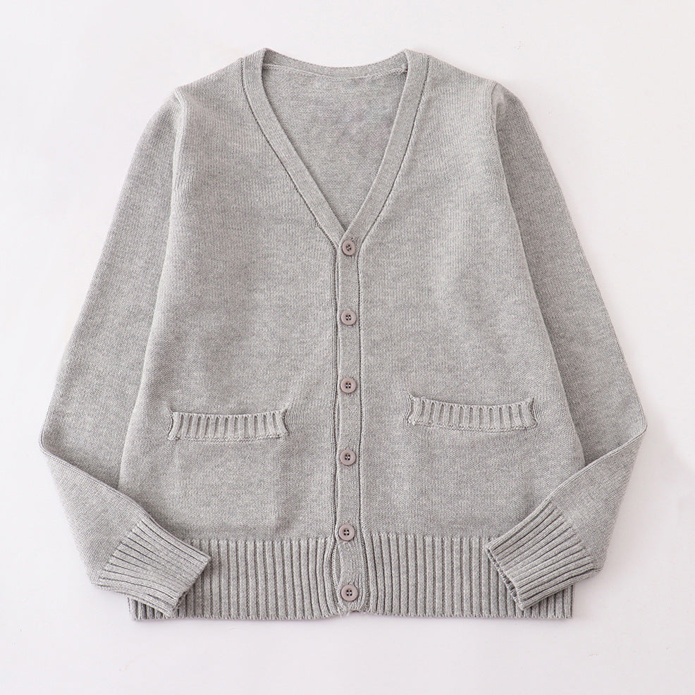 Classy Thickened College Style Dark Gray Women's Sweater