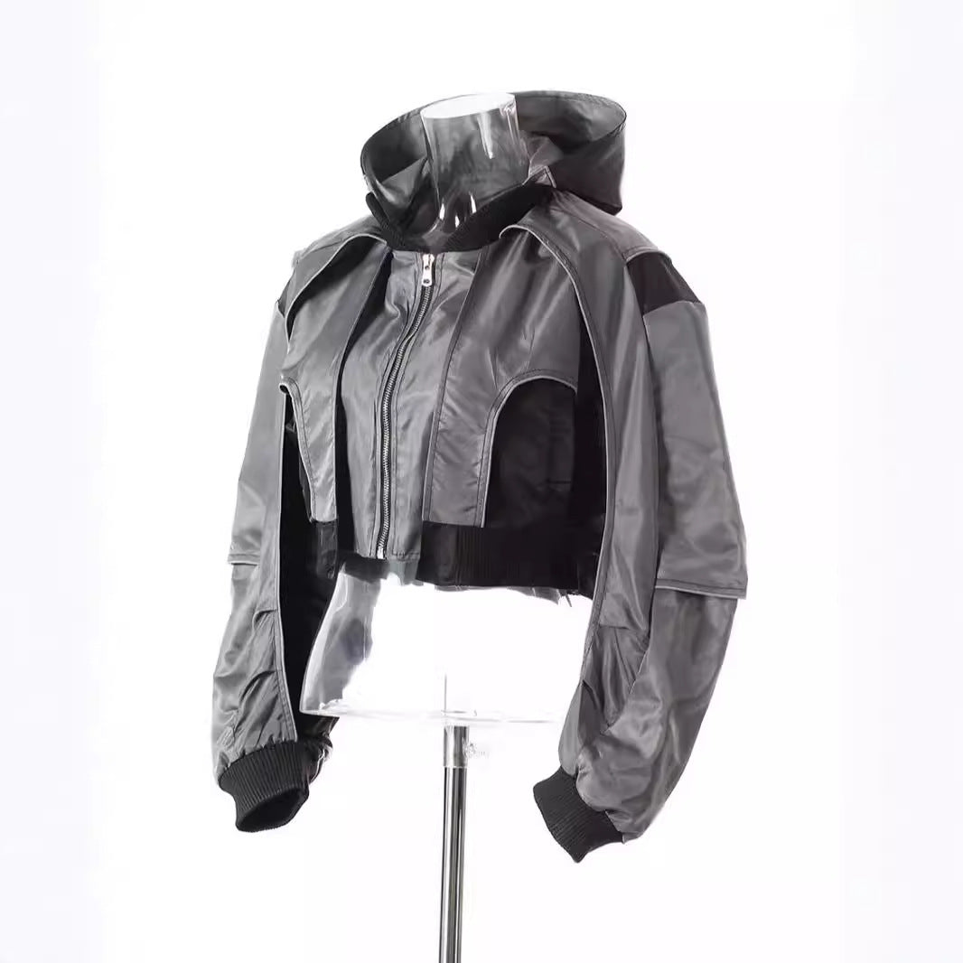 Women's Baseball Autumn Europe Casual Drawstring Shell Jackets