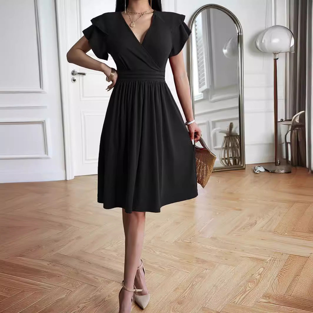 Early Autumn Summer Vacation Seaside Retro Temperament Elegant Dress