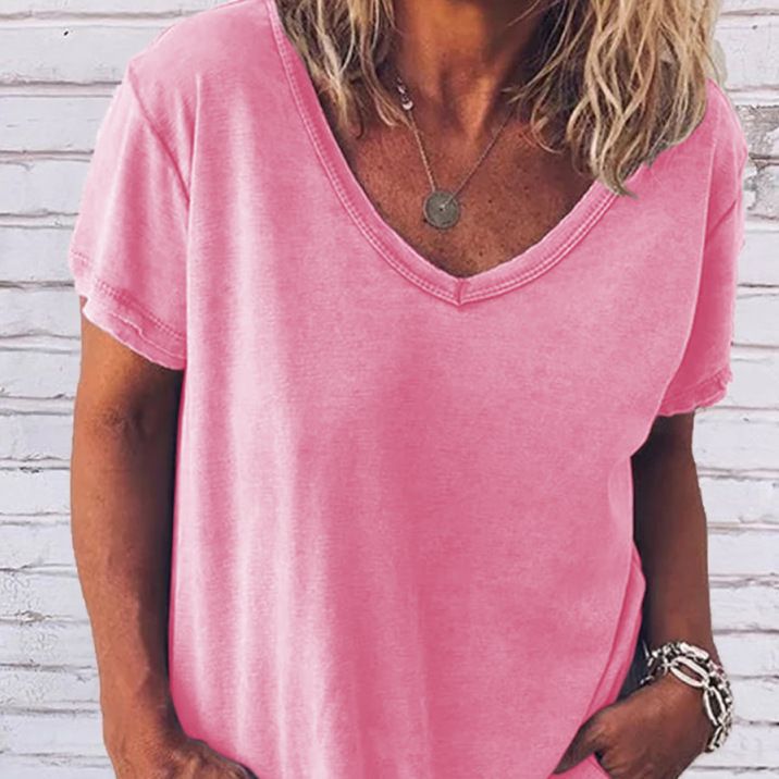Women's Large T-shirt Summer Loose Leisure Short-sleeved Blouses