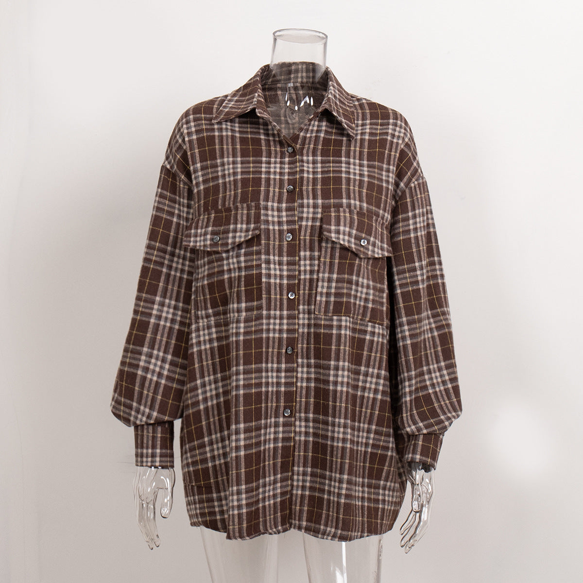 Women's Shirt Autumn American Retro Double Pocket Blouses