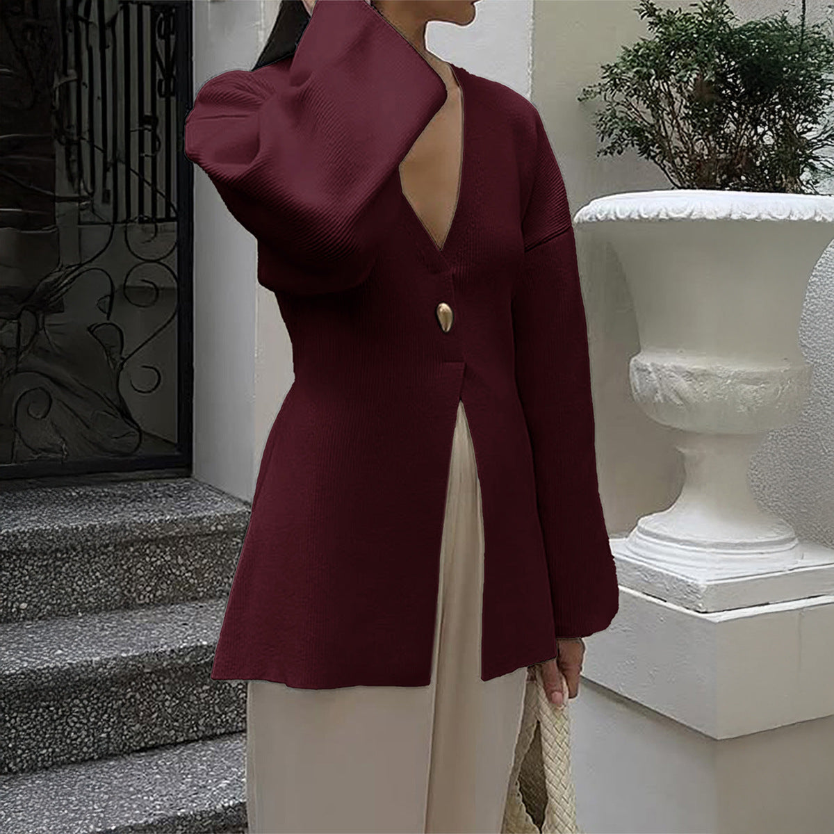 Women's Elegant Graceful Advanced Long Sleeve Shirt Sweaters