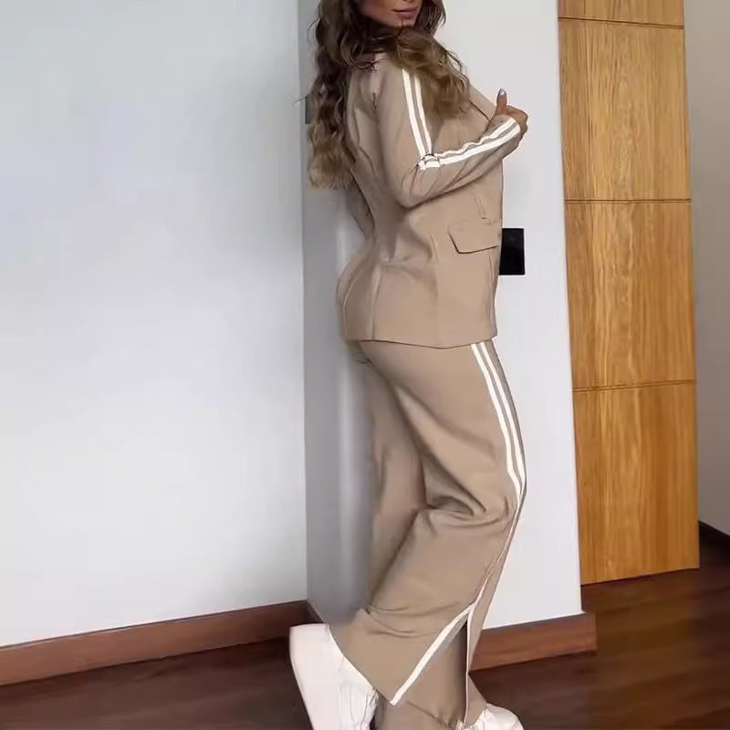 Trendy Stylish Casual Polo Collar Two-piece Suits