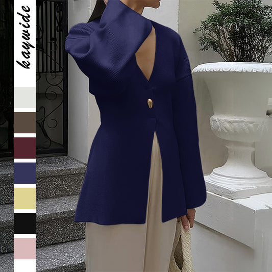 Women's Elegant Graceful Advanced Long Sleeve Shirt Sweaters