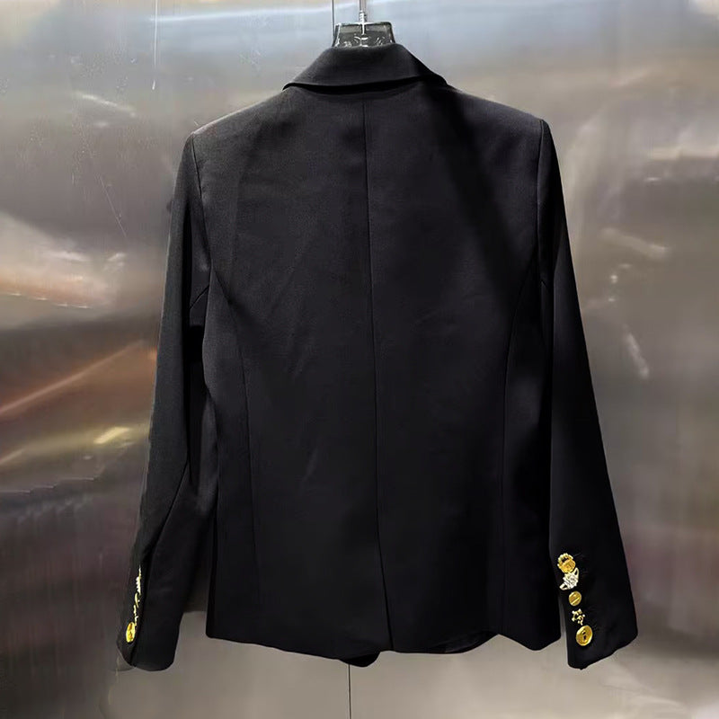 Design Solid Color Elegant Small Female Autumn Diligent Blazers