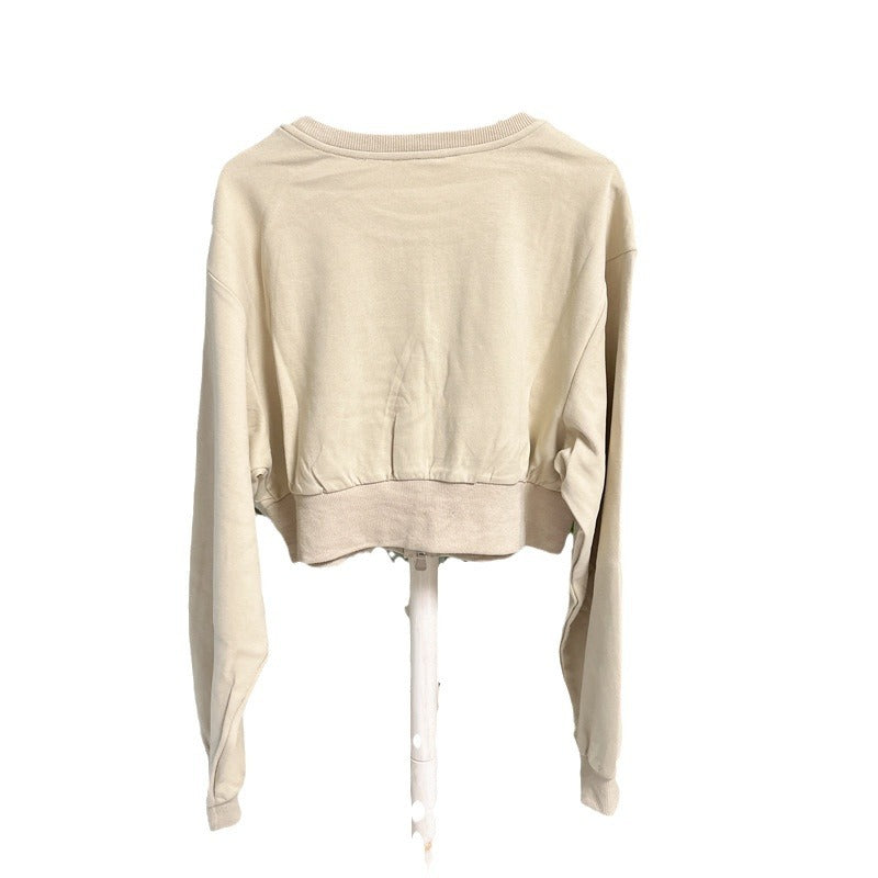 Spring Car Style Pullover Sweatshirt Round Sweaters