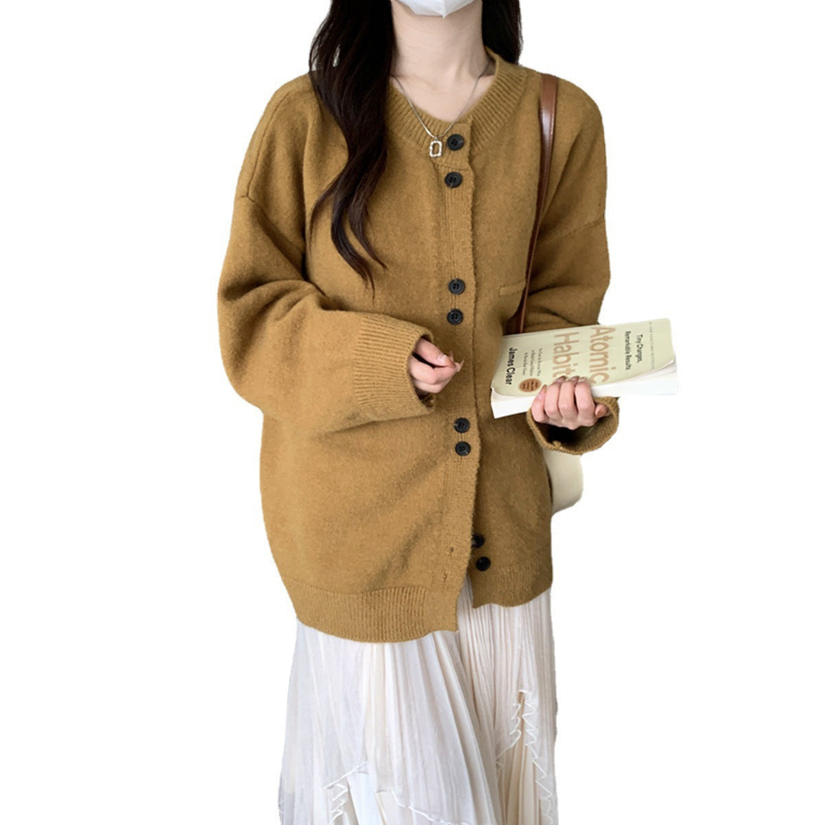 Beautiful Women's Loose Idle Style Stitching Knitwear