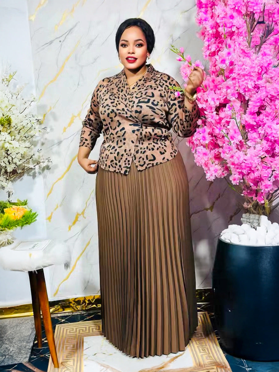 Women's Dress Lightly Mature Pleated Chiffon Printed Dresses