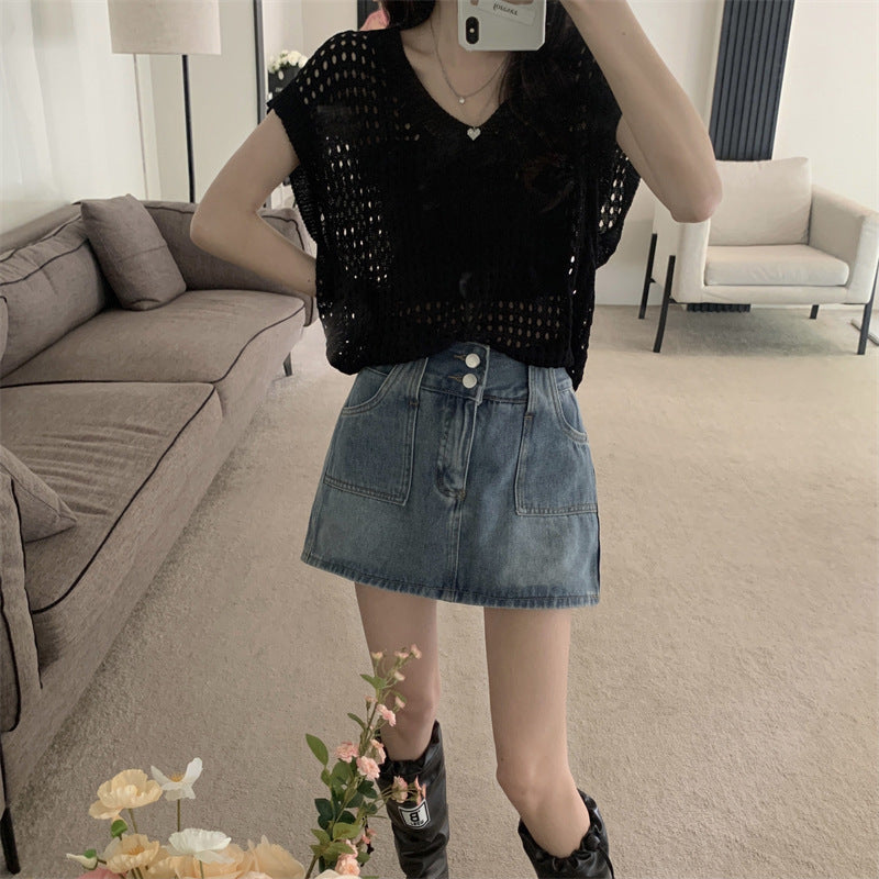Women's Idle Style Sun Protective Hollow Out Women's Sweater