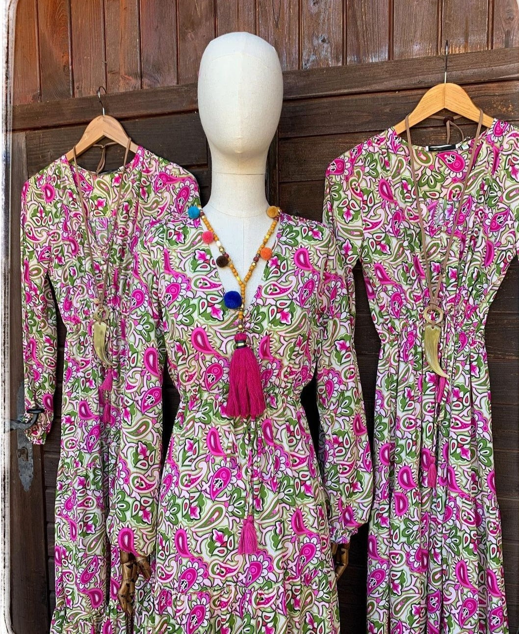 Women's Spring Elegant Bohemian Printed Large Swing Dress