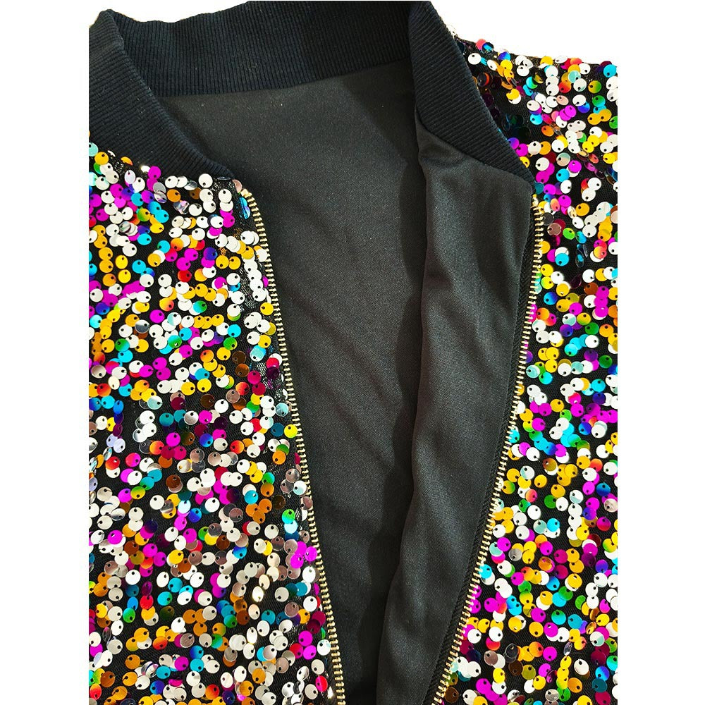 Women's Mesh Embroidered Sequin Graceful Fashionable Colorful Jackets