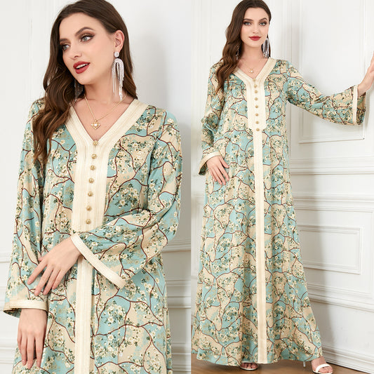 Women's Long-sleeved Robe Dress For Autumn Dresses