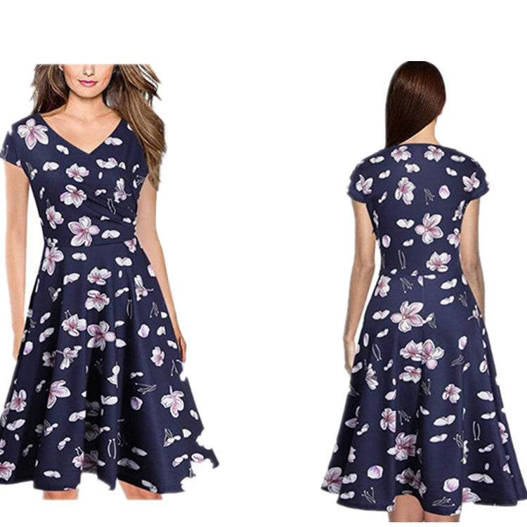Women's Printed Bohemian Beach Dress Expandable Dresses