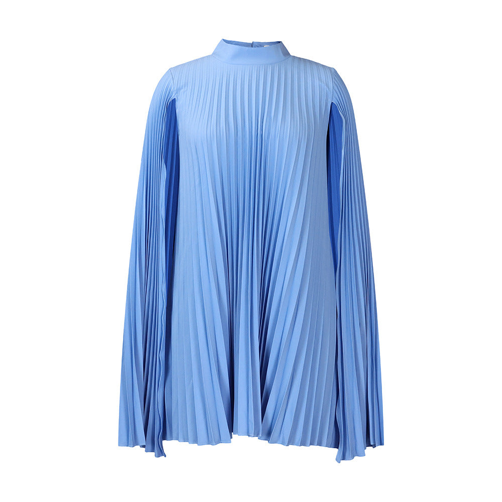 Women's Fashion Elegant Cape Loose Pleated African Dress