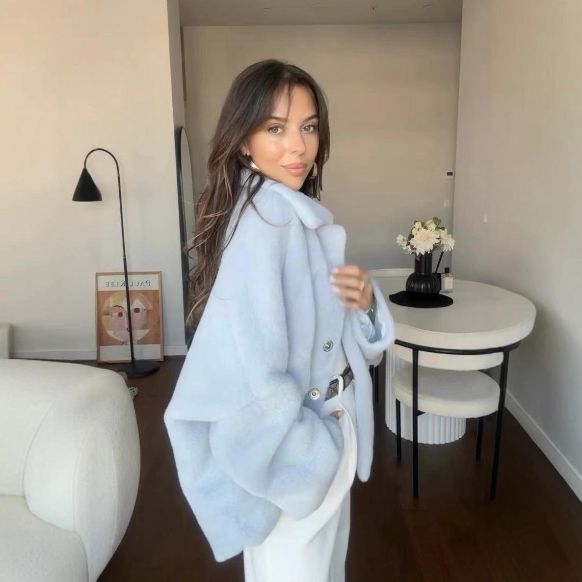 Fashion Loose Furry Elegant High-grade Soft Coats