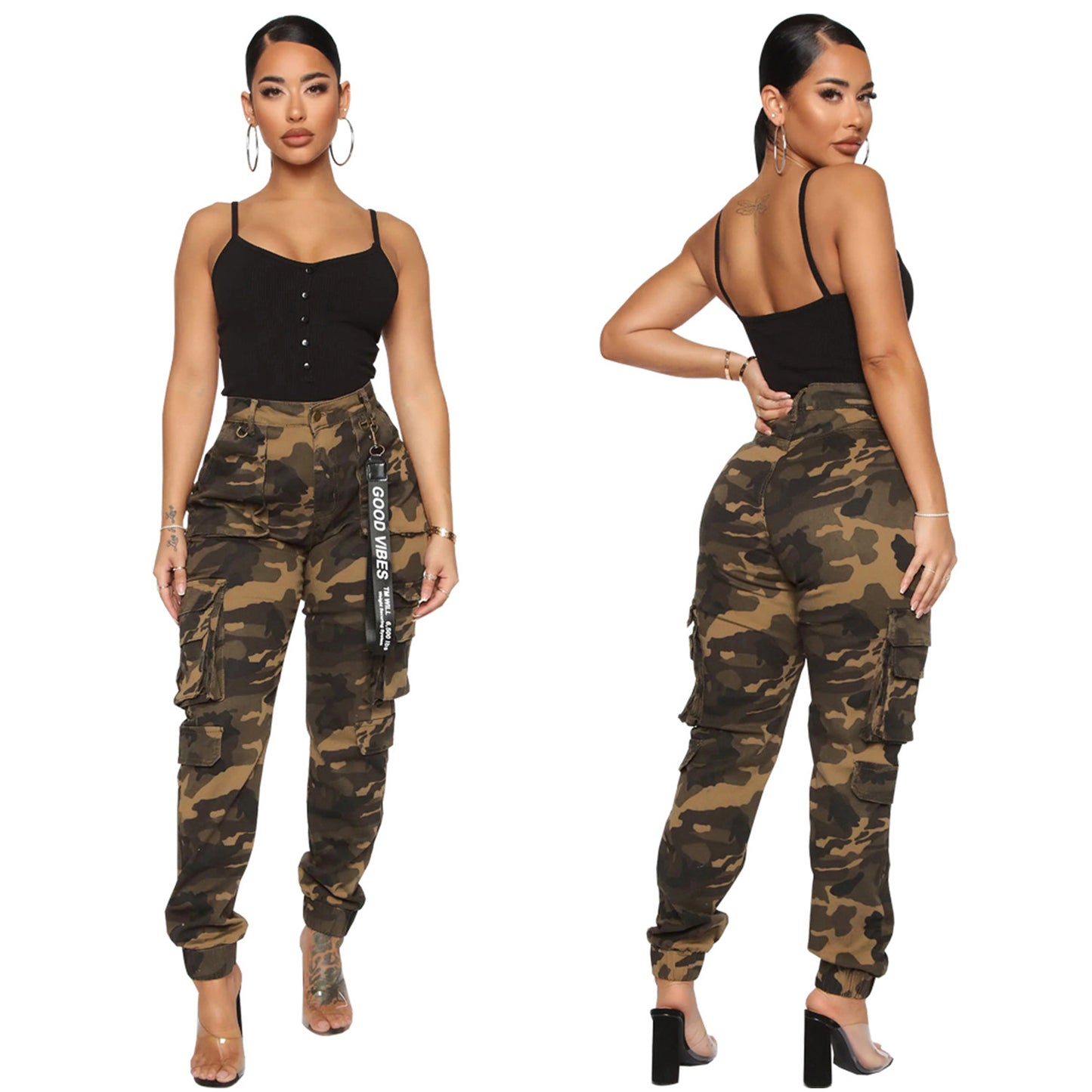 Slim Fit Camouflage Comfortable Leisure Stretch Jeans
