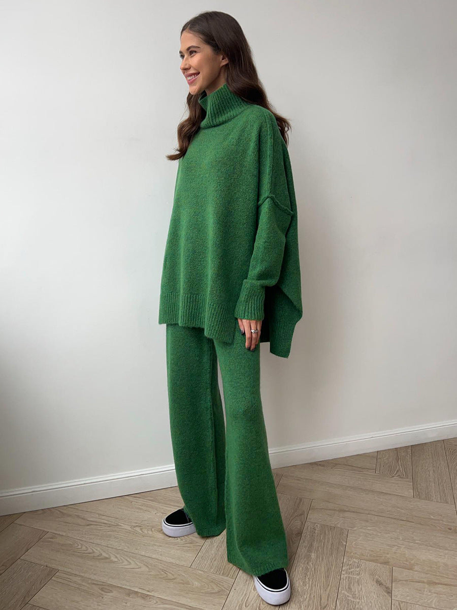 Women's Turtleneck Loose Casual Lazy Thickened Knitting Suits