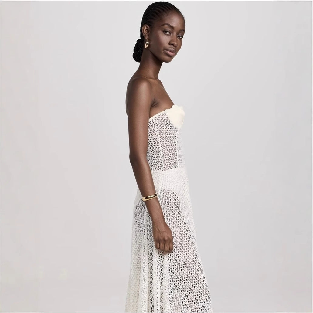 Design Flower Lace Large A- Swing Dresses