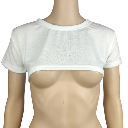 Women's Sexy Casual T-shirt Short-sleeved Solid Color Blouses