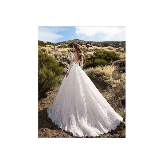 Women's Versatile Summer Long-sleeved Bridal Dress Wedding Dresses