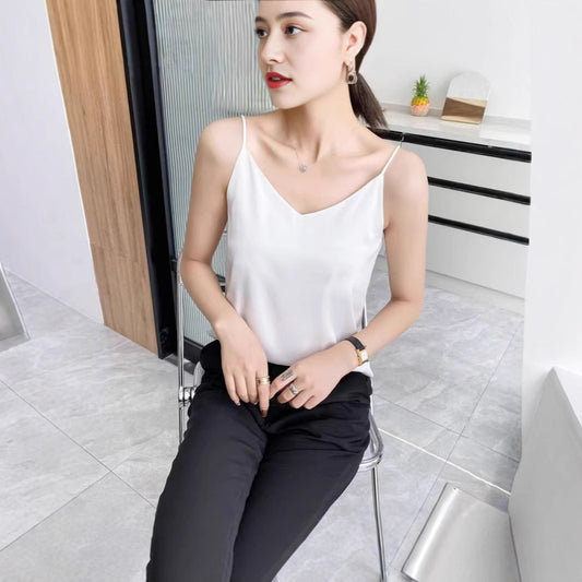 Elegant Inner Match Business Bottoming Solid Blouses