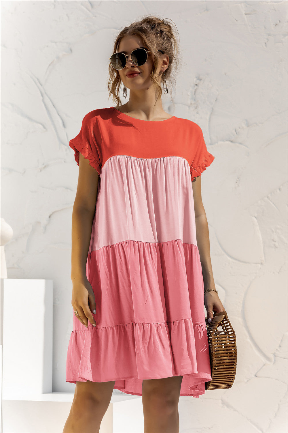 Versatile Popular Creative Loose Multicolor Dress Dresses