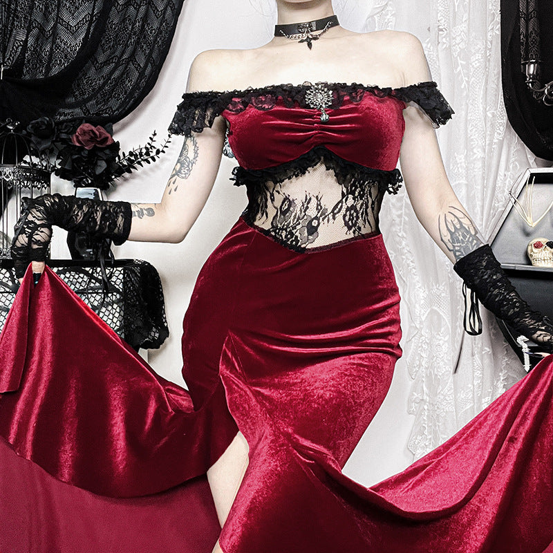 Women's Autumn Wind Adult Lady Like Woman Sexy Veet Dresses