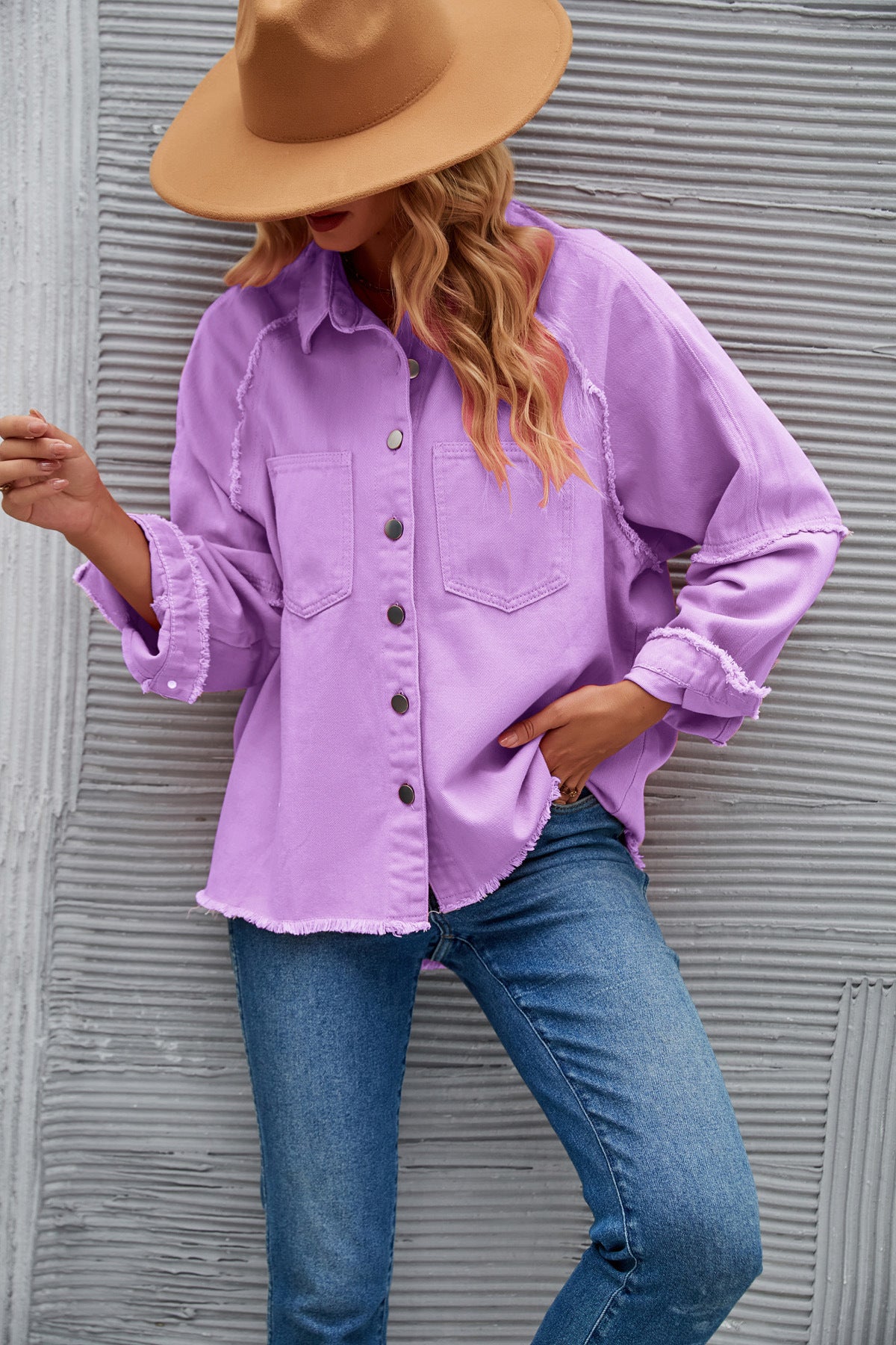 Women's American Washed Long-sleeved Denim For Jackets