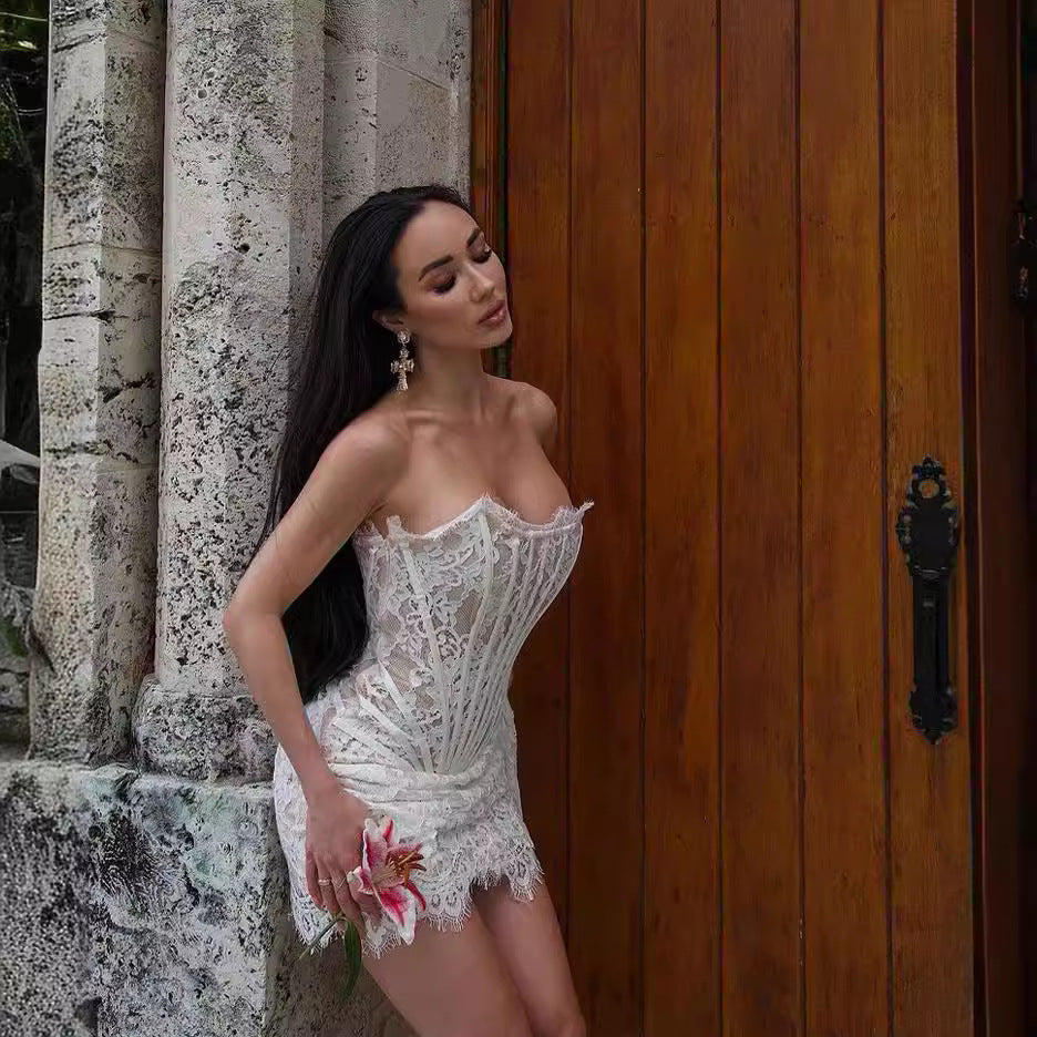 Hot Niche Tube Sexy Dress Elegant Graceful Skirts