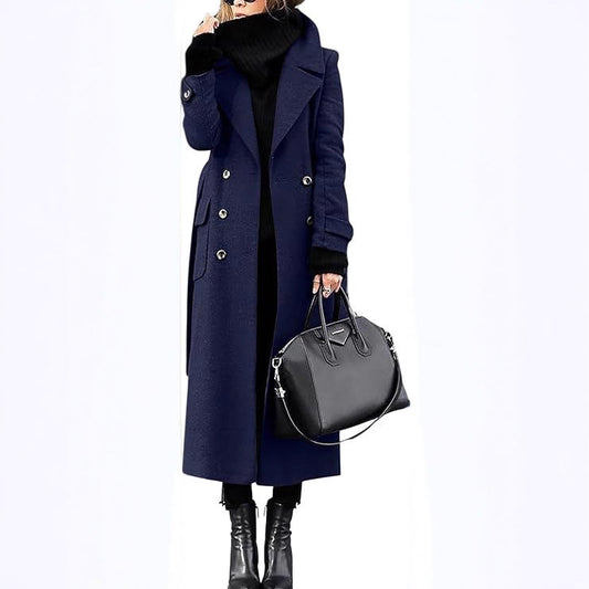 Women's Popular Single Thick Wool Extended Quality Coats