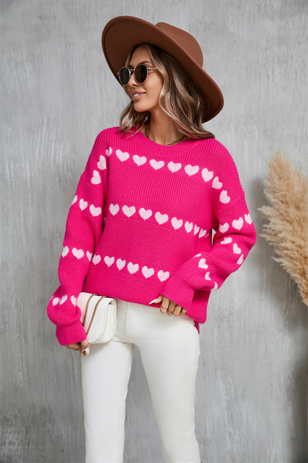 Women's For Spring Heart Trendy Pullover Women's Sweater