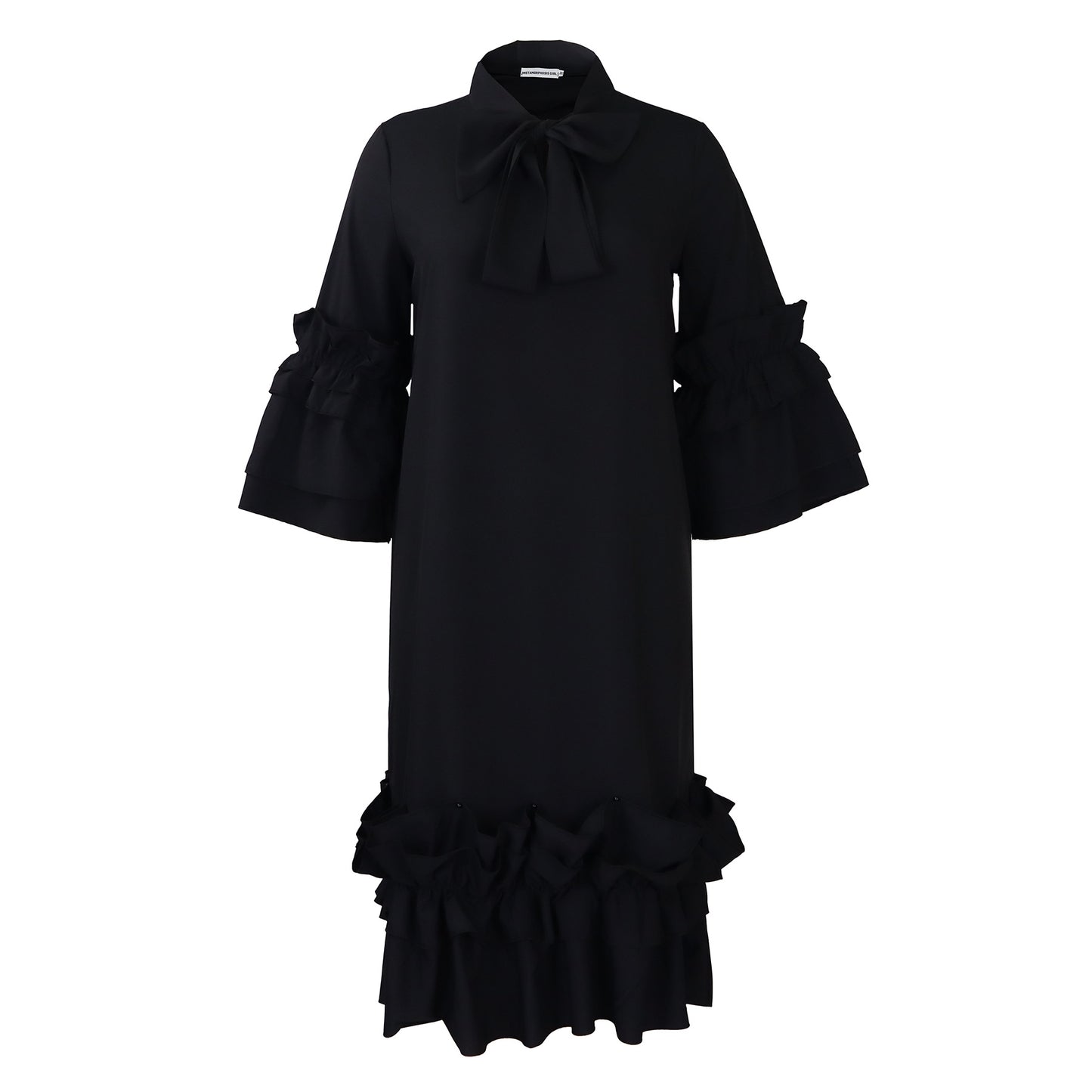 Fashion Casual Style Ruffled Flared Sleeve Plus Size