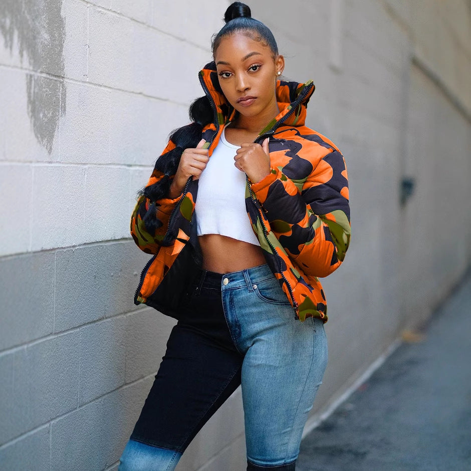 Women's & Men's & Can Wear Colorful Camouflage Printing Coats